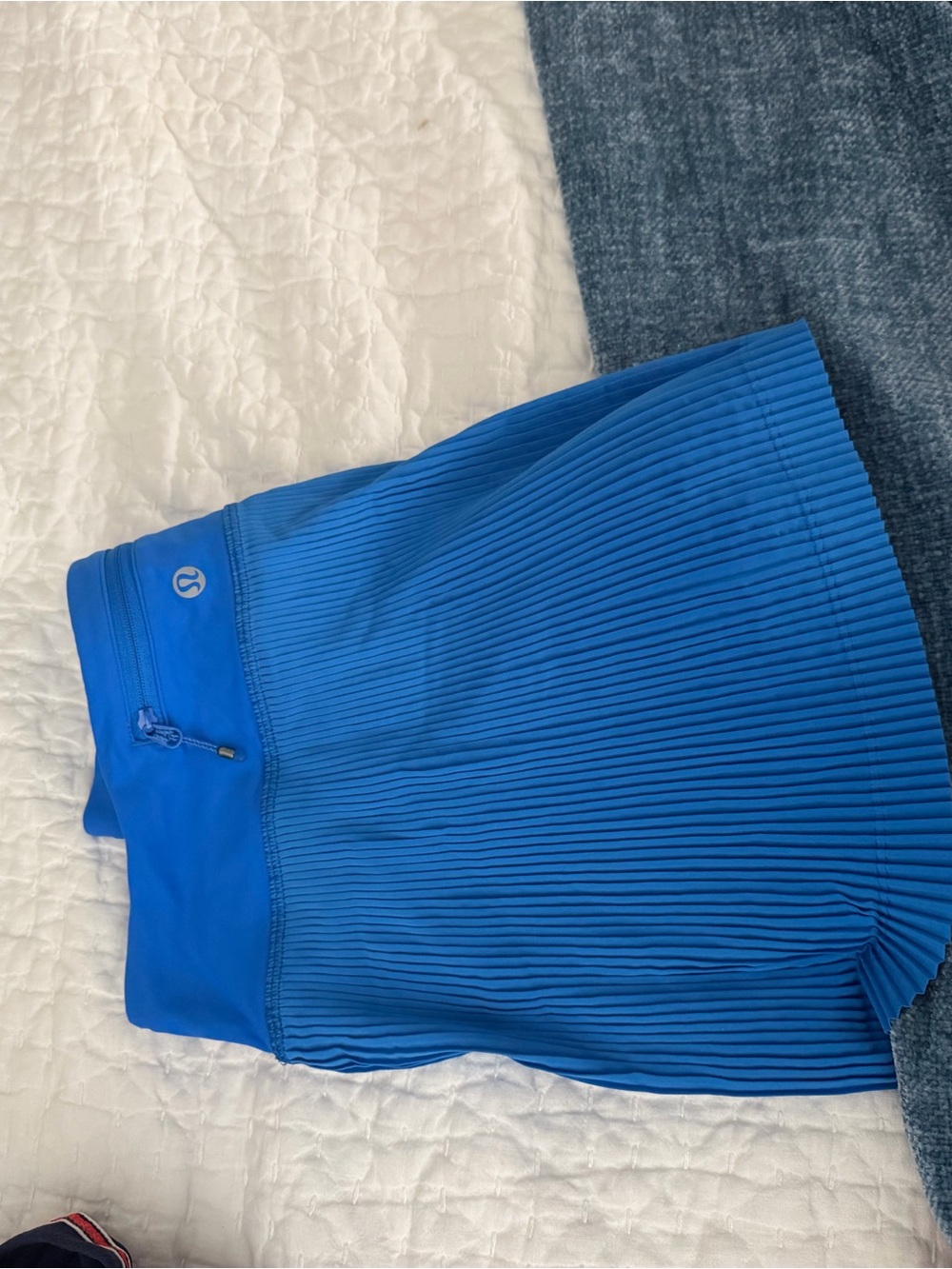 lululemon athletica Blue Pleated Skater Skirt